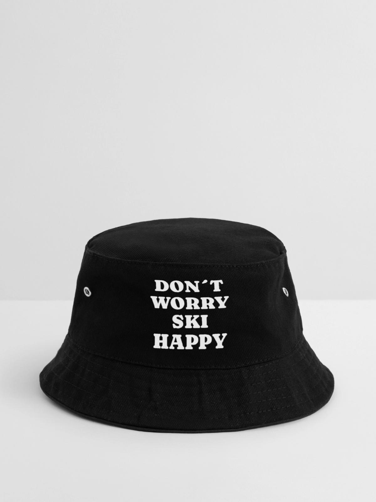 Ski Aprés-Ski - Bucket Hat - Schwarz - Vorne