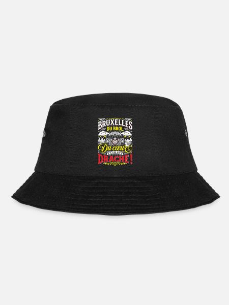 Brüssel: Brol, Herz und Bagger - Bucket Hat - Schwarz
