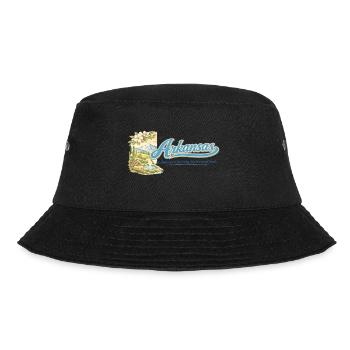 Arkansas Retro Vintage Natural State Nature Design - Bucket Hat - Schwarz - Vorne
