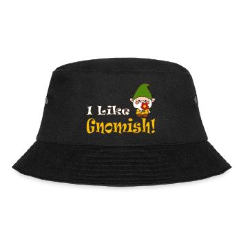 I Like Gnomish Funny Gardening - Bucket Hat - Schwarz - Vorne