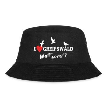 I Love Greifswald Ich Liebe Greifswald - Bucket Hat - Schwarz - Vorne