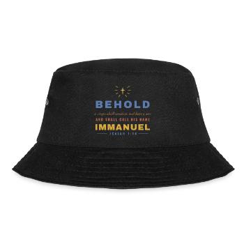 Behold a Virgin Shall Conceive – Isaiah 7:14 - Bucket Hat - Schwarz - Vorne