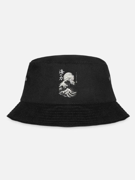Japanese Great Wave – Japanese Art - Bucket Hat - Schwarz