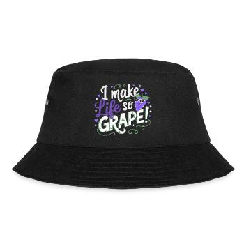 Ich Mache Das Leben So Weintraubenhaft Großartig - Bucket Hat - Schwarz - Vorne