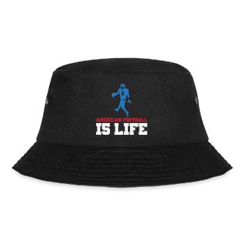 American Football ist Life Silhouette - Bucket Hat - Schwarz - Vorne