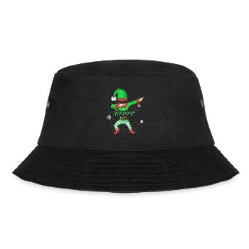 Glückliche Familie passende Weihnachtselfen-Hemden - Bucket Hat - Schwarz - Vorne