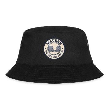 Mauern hatten wir schon Abzeichen Ost - Bucket Hat - Schwarz - Vorne
