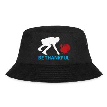 Sei dankbar, Harvest Silhouette - Bucket Hat - Schwarz - Vorne