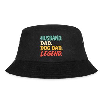 Hundepapa-Geschenk für stolze Hundeliebhaber - Bucket Hat - Schwarz - Vorne