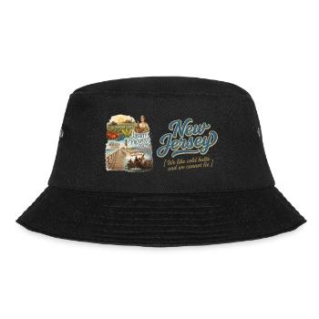 New Jersey Retro Vintage Garden State Shore Design - Bucket Hat - Schwarz - Vorne