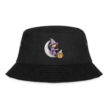 Mondbeschienener Hexen- und Katzenzauber - Bucket Hat - Schwarz - Vorne