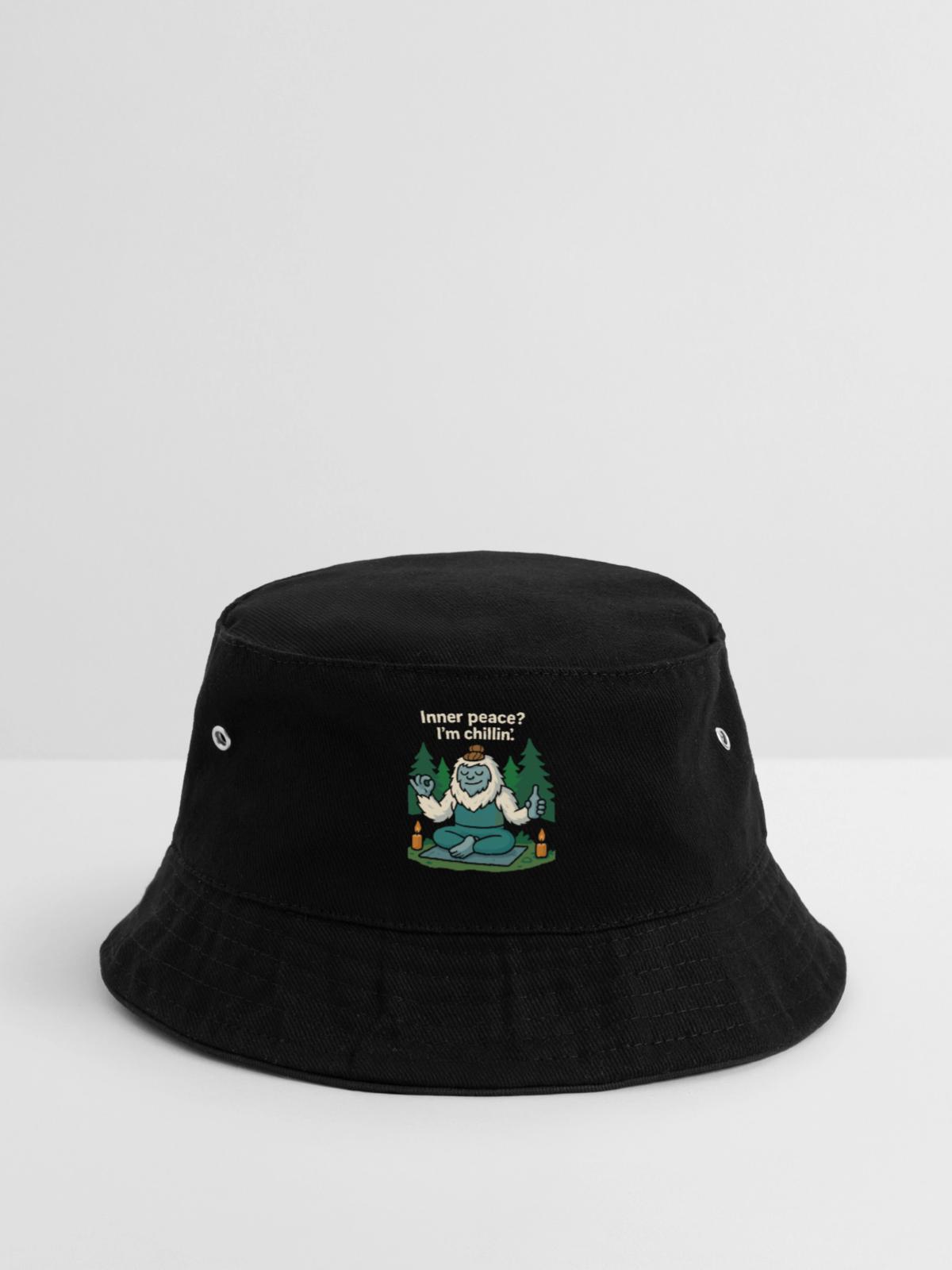 Inner peace- I’m chillin’ - Bucket Hat - Schwarz - Vorne
