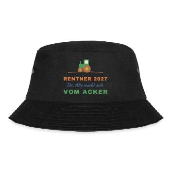 Rentner 2027 – Der Alte macht sich vom Acker - Bucket Hat - Schwarz - Vorne