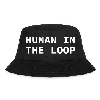 Human in the Loop Tech-Print - Bucket Hat - Schwarz - Vorne