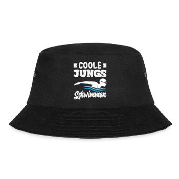 Schwimmsport Schwimmer Spruch Geschenk - Bucket Hat - Schwarz - Vorne