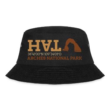 Arches Utah Geometrische Terrakotta - Bucket Hat - Schwarz - Vorne