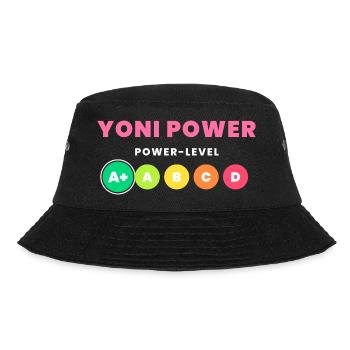 Yoni Power Level A Plus - Bucket Hat - Schwarz - Vorne