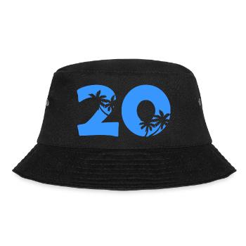Sommer 20 Palmen Silhouette - Bucket Hat - Schwarz - Vorne