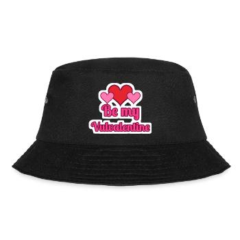 Be my Vulvalentine Valentinstag Sticker - Bucket Hat - Schwarz - Vorne