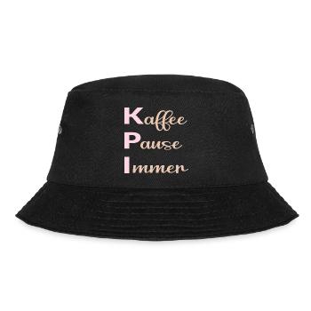 Büro Kaffee Sprüche - Bucket Hat - Schwarz - Vorne