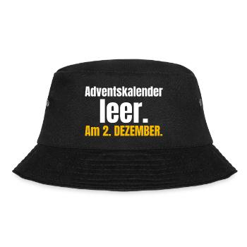 Adventskalender leer. Am 2. Dezember. - Bucket Hat - Schwarz - Vorne