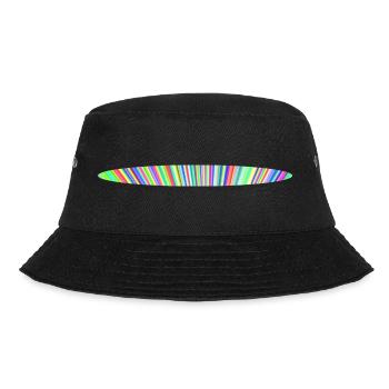 Regenbogen-Oval-Design - Bucket Hat - Schwarz - Vorne