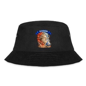 Ancient Wisdom – Greek Philosopher Art - Bucket Hat - Schwarz - Vorne