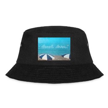 Strandliebhaber - Bucket Hat - Schwarz - Vorne