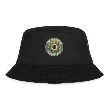 Totale Sonnenfinsternis 2. August 2027 Mondphasen - Bucket Hat - Schwarz - Vorne