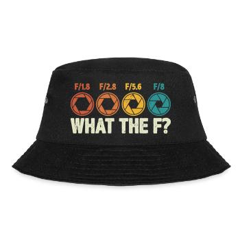 Fotografenfotografie-Blende: Was zum F? - Bucket Hat - Schwarz - Vorne