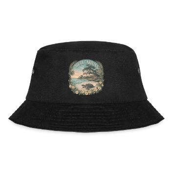 South Carolina – USA State Beach Vintage Art - Bucket Hat - Schwarz - Vorne