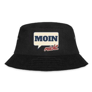 Moin reicht Norddeutsch Spruch - Bucket Hat - Schwarz - Vorne