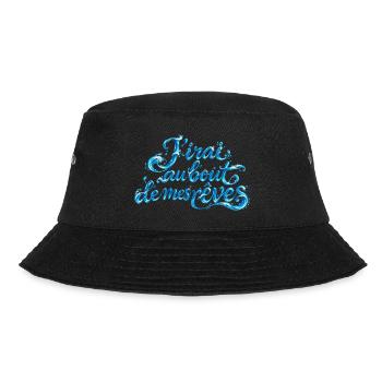 Ich werde bis zum Ende meiner Träume gehen – Kultlied - Bucket Hat - Schwarz - Vorne