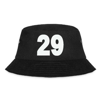 29- - Bucket Hat - Schwarz - Vorne