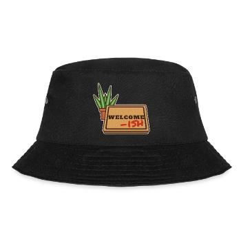Willkommen-ish - Bucket Hat - Schwarz - Vorne