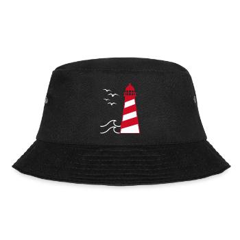 Neuengland-Leuchtturm - Bucket Hat - Schwarz - Vorne