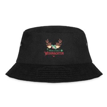 Mein erstes Weihnachten Rentierdesign - Bucket Hat - Schwarz - Vorne