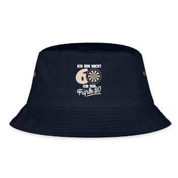 Ich bin nicht 60 ich bin Triple 20 Geburtstag Dart - Bucket Hat - Navy - Vorne