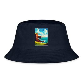 Orkney Islands Scotland Uk Travel Poster Souvenir - Bucket Hat - navy - Front