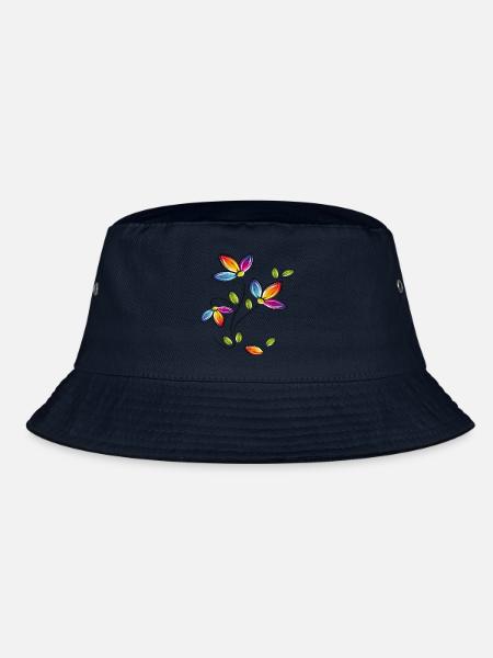 Blumenranke, Flowers - Bucket Hat - Navy