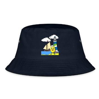 Seemann Zitrone sauer Seefahrt Matrosen Seemänner - Bucket Hat - Navy - Vorne