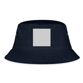 Quatrat in Grau - Bucket Hat - Navy - Vorne