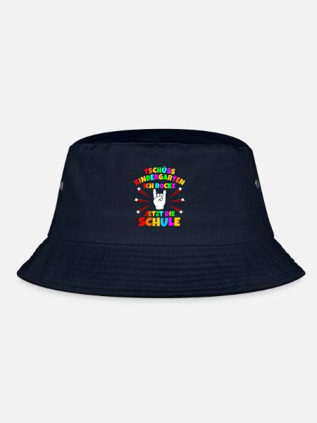 Tschüss Kindergarten Rocke Jetzt die Schule Einsch - Bucket Hat - Navy
