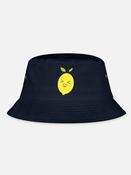 Grumpy Zitrone Geschenk Sauer Macht Mürrisch - Bucket Hat - Navy