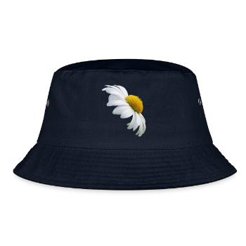 Margeriten Margerite weiße Blume Gänseblume - Bucket Hat - Navy - Vorne