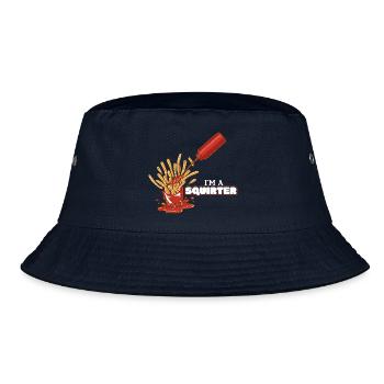 Ich Bin Ein Spritzer Sauce Pommes Sex Spruch - Bucket Hat - Navy - Vorne