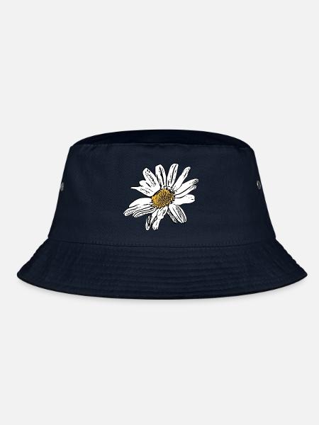 Retro Gänseblümchen Blume Weihnachts Geschenk - Bucket Hat - Navy