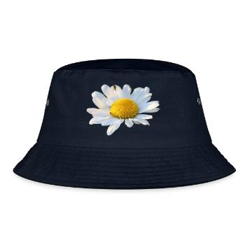 Margeriten Margerite weiße Blume Gänseblume - Bucket Hat - Navy - Vorne