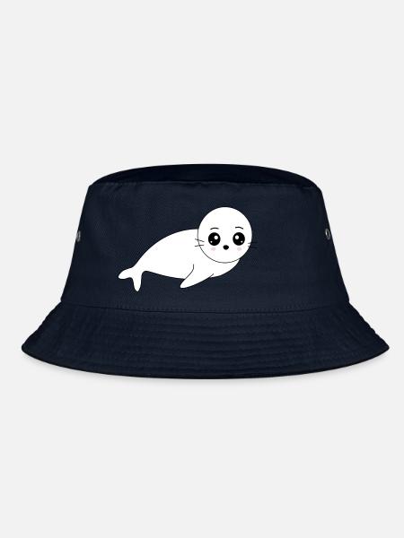 Robbe Seehund Robben Seehunde - Bucket Hat - Navy