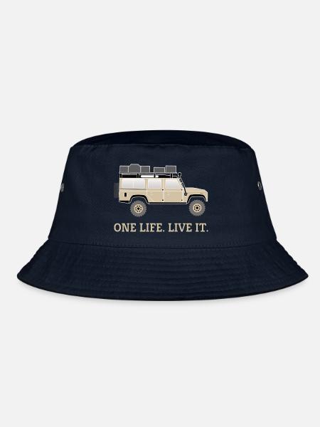 Dachzelt Offroad 4x4 Reisefahrzeug T-Shirt - Bucket Hat - Navy